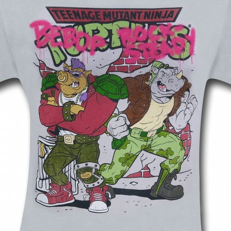 TMNT Bebop & Rocksteady on Grey T-Shirt