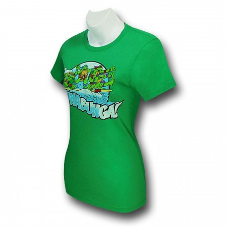 TMNT Cowabunga Green Women's T-Shirt