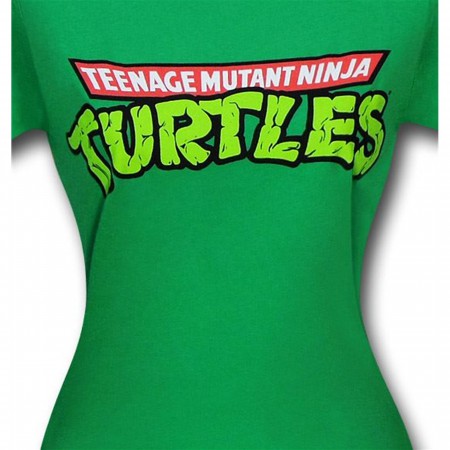 TMNT Logo Kelly Green Women's T-Shirt
