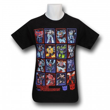 Transformers Cyber-Grid on Black T-Shirt