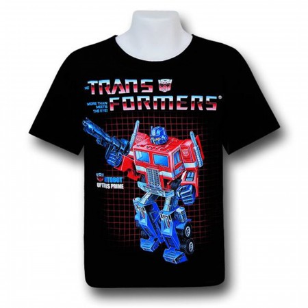 Transformers Optimus on Grid Kids T-Shirt