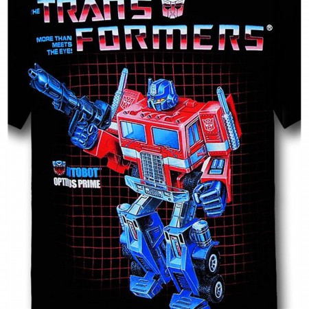 Transformers Optimus on Grid Kids T-Shirt