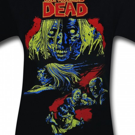 Walking Dead Walkers on Black T-Shirt