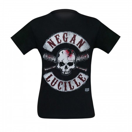 Walking Dead Negan Lucille Skull & Bats Men's T-Shirt