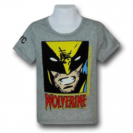 Wolverine Face NYC Kids Grey 30 Single T-Shirt