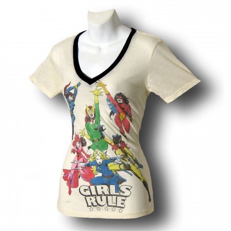 Marvel Girls Rule Womens T-Shirt