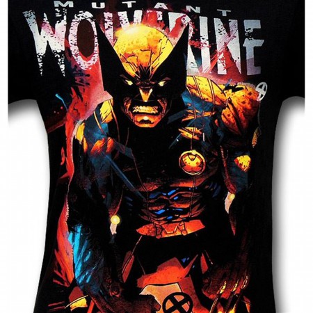 Wolverine Angry Mutation on Black T-Shirt