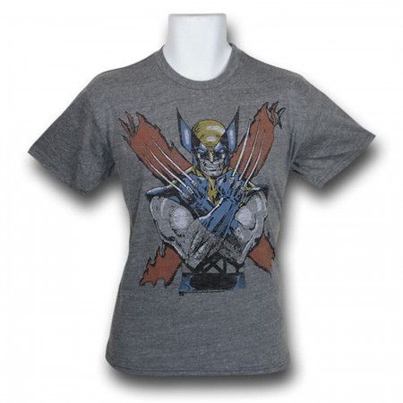 Wolverine Cross Claws Junk Food Heather T-Shirt