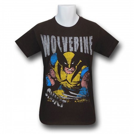 Wolverine Vintage Snikt Brown 30 Single T-Shirt