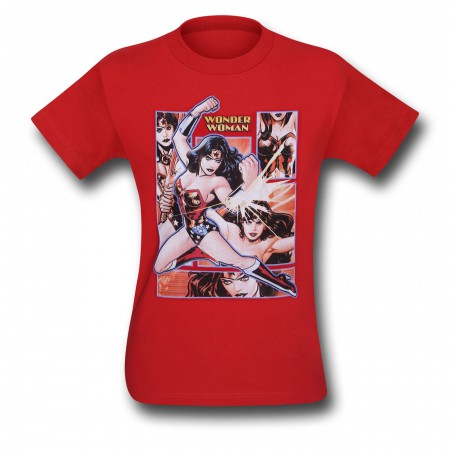 Wonder Woman Block on Red Kids T-Shirt