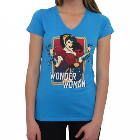 Wonder Woman DC Bombshells Women's V-Neck T-Shirt