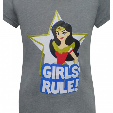 Wonder Woman Girls Rule Kids T-Shirt