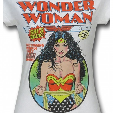 Wonder Woman Is Back Jr Womens T-Shirt