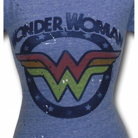 Wonder Woman Junk Food Splatter Logo Jr T-Shirt