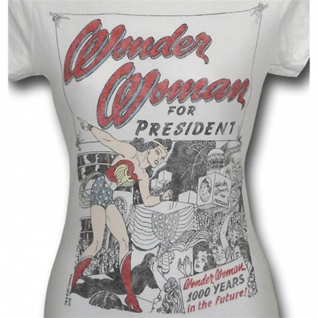 Wonder Woman For President Juniors Trunk T-Shirt