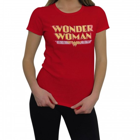 Wonder Woman Women's Distressed Logo T-Shirt