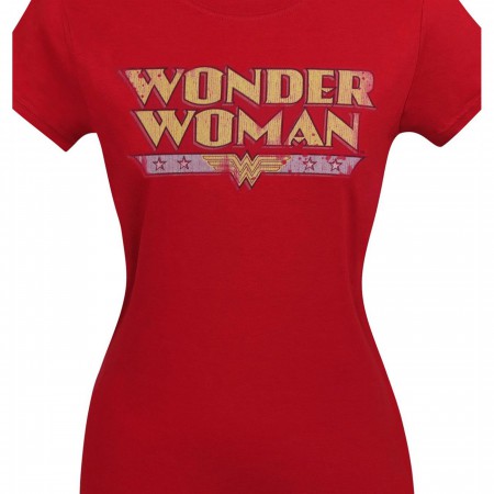 Wonder Woman Women's Distressed Logo T-Shirt