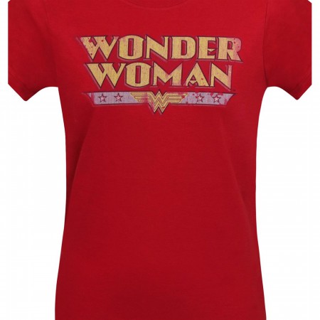 Wonder Woman Women's Distressed Logo T-Shirt