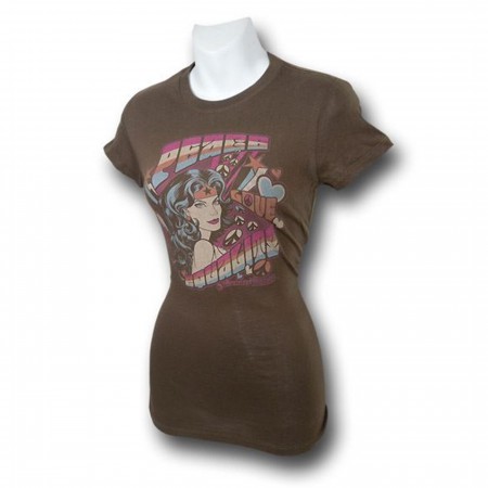 Wonder Woman Jr Womens Peace T-Shirt