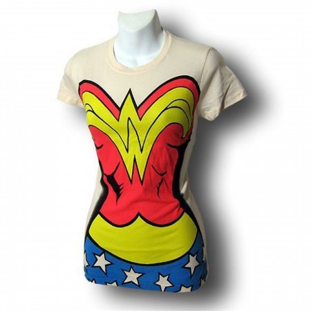 Wonder Woman Juniors Corset Costume T-Shirt
