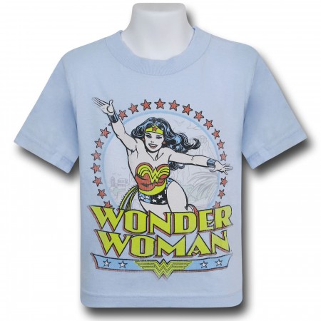 Wonder Woman Kids Blue Circle T-Shirt