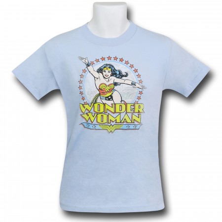 Wonder Woman Kids Blue Circle T-Shirt