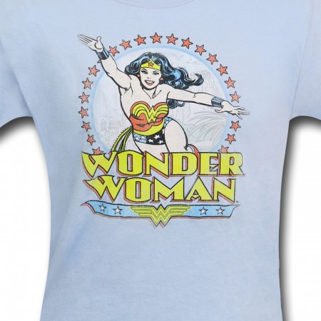 Wonder Woman Kids Blue Circle T-Shirt