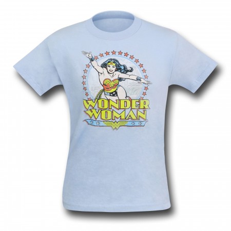 Wonder Woman Kids Blue Circle T-Shirt