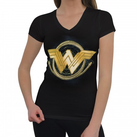 Wonder Woman Movie Golden Lasso Women's V-Neck T-Shirt