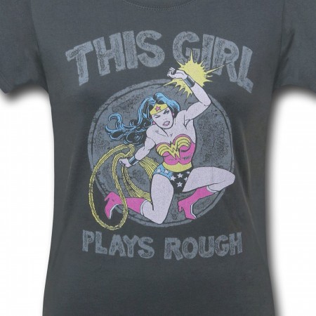Wonder Woman Plays Rough Women's T-Shirt