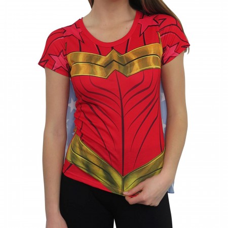 Wonder Woman Sublimated Caped Women's T-Shirt