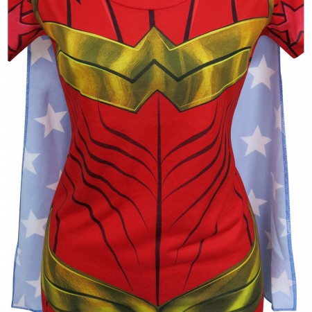 Wonder Woman Sublimated Caped Women's T-Shirt