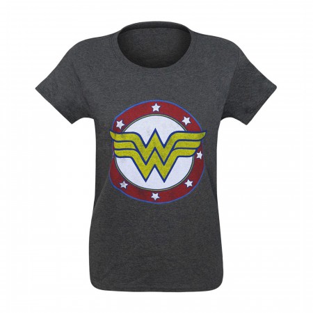 Wonder Woman Symbol & Stars T-Shirt for Women