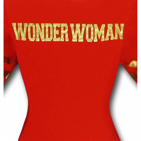 Wonder Woman Gold Foil Women's Athletic T-Shirt