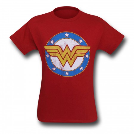 Wonder Woman Symbol & Stars Kids T-Shirt