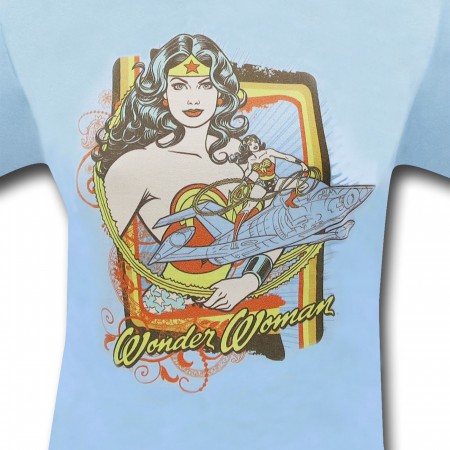 Wonder Woman Youth Light Blue Invisible Jet T-Shirt