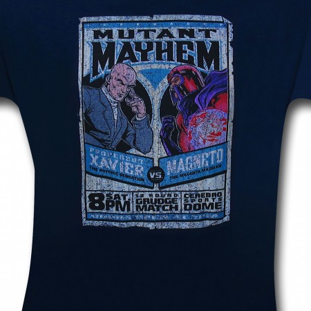 Xavier Vs. Magneto Fight Card 30 Single T-Shirt