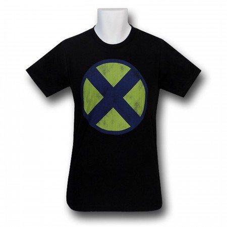 X-Men Distressed Symbol 30 Single T-Shirt
