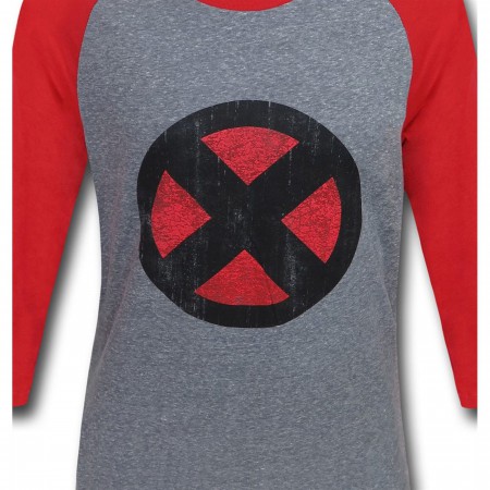 X-Men Distressed Symbol Men's Baseball T-Shirt