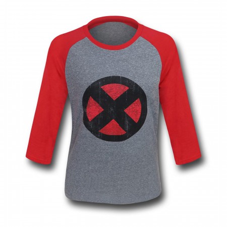 X-Men Distressed Symbol Men's Baseball T-Shirt