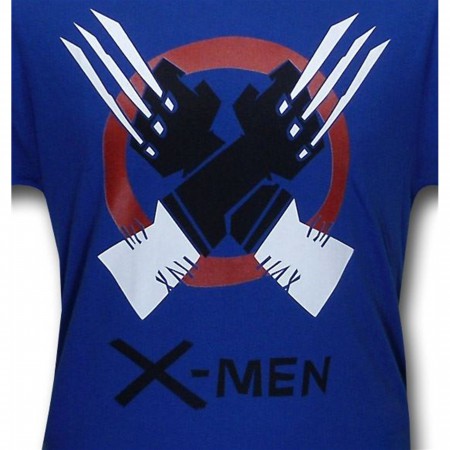 X-Men Wolverine Claws Cross 30 Single T-Shirt