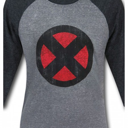 X-Men Symbol Men's Heather Baseball T-Shirt