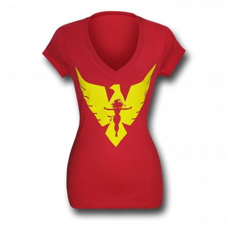 X-Men Dark Phoenix Red V-Neck Women's T-Shirt