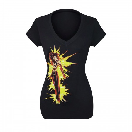 X-Men Fire Phoenix Women's V-Neck T-Shirt
