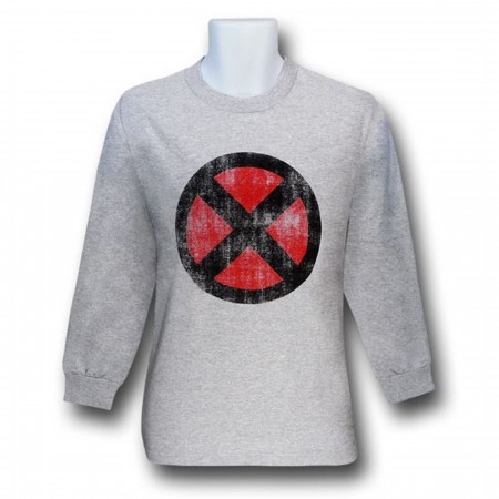 X-Men Distressed Symbol Long Sleeve T-Shirt