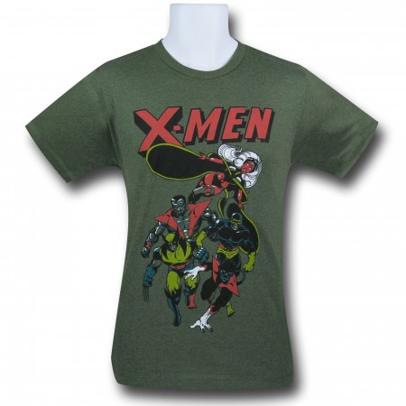 X-Men Retro Dash Sage Heather 30 Single T-Shirt