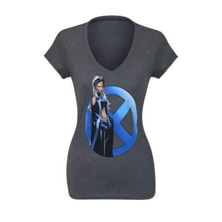 X-Men Storm X Symbol Women's V-Neck T-Shirt