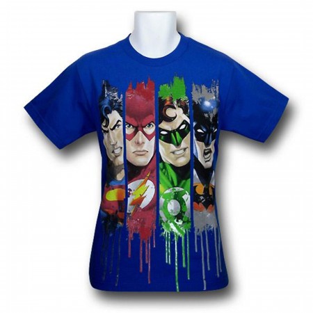 Justice League Drip Splatter Youth T-Shirt