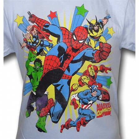 Marvel Heroes Starburst Kids T-Shirt
