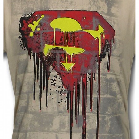 Superman Youth Brick Art 30 Single T-Shirt